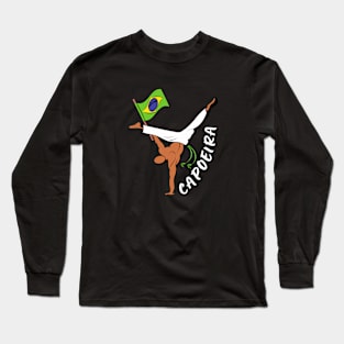 Capoeira brazilian sport silhouette Long Sleeve T-Shirt